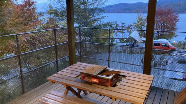 小田急山中湖フォレストコテージのテラス